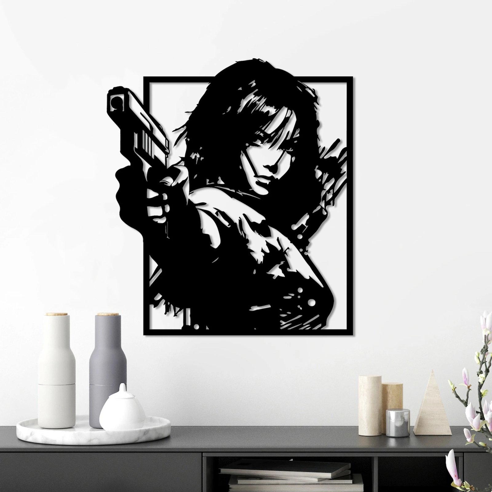 Aksesor dekorativ metalik për mur, Wallity, On The Lookout