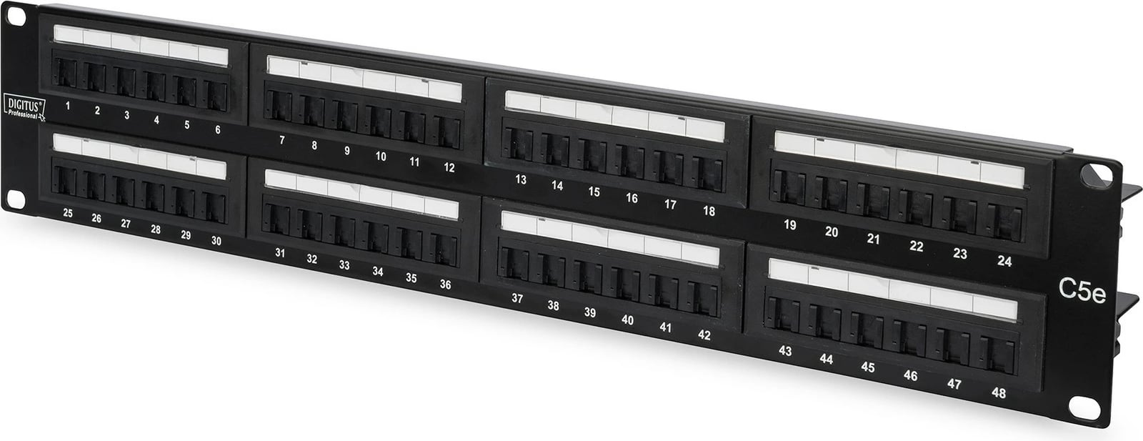 Patchpanel Digitus 48-port Cat5e, 1U, i zi