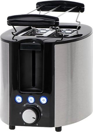 Toster Adler CR 3215, 2 feta, 1000W max, inox/zezë