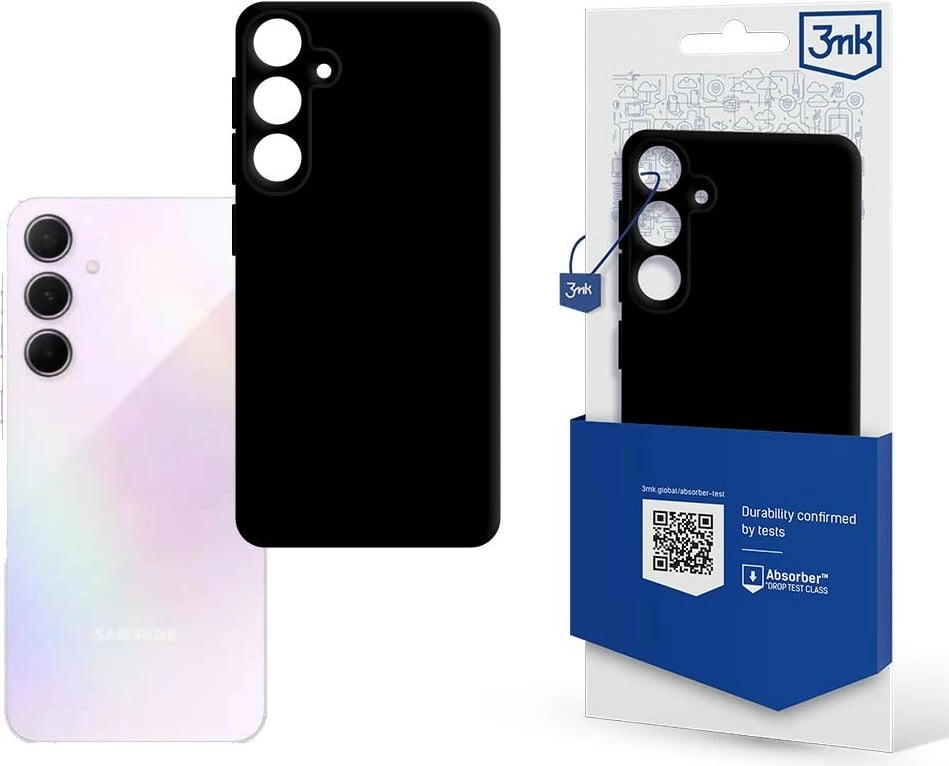 Mbështjellës 3MK Matt Case për Samsung A55 5G A556, TPU, i zi