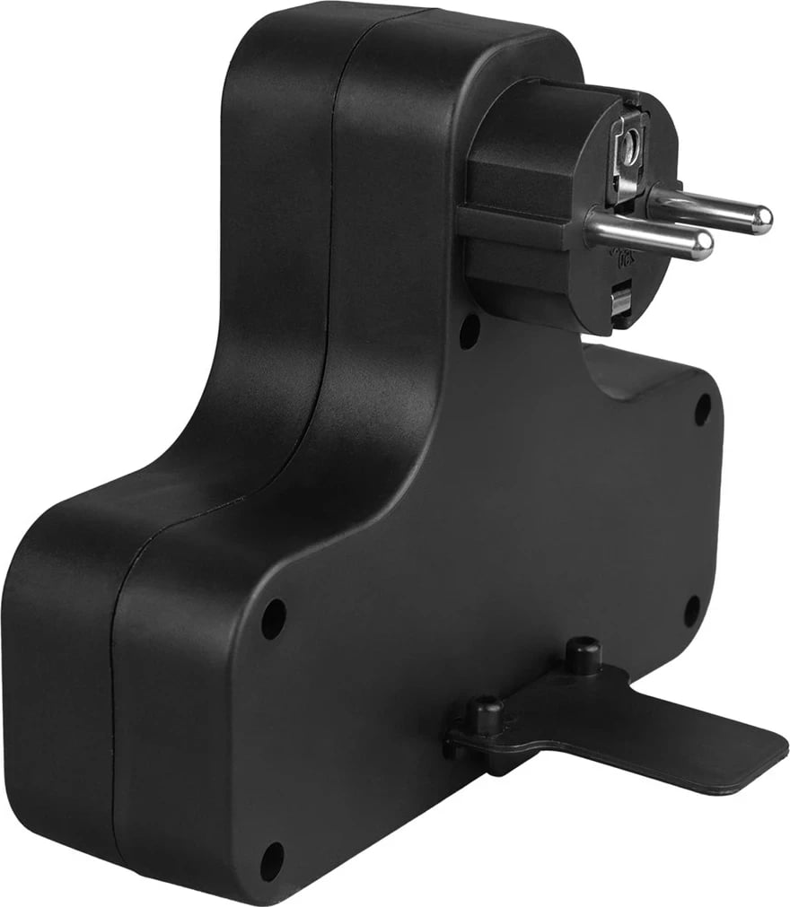 Prizë katërfishe Maclean MCE224 E/B me ndërprerës, e zezë