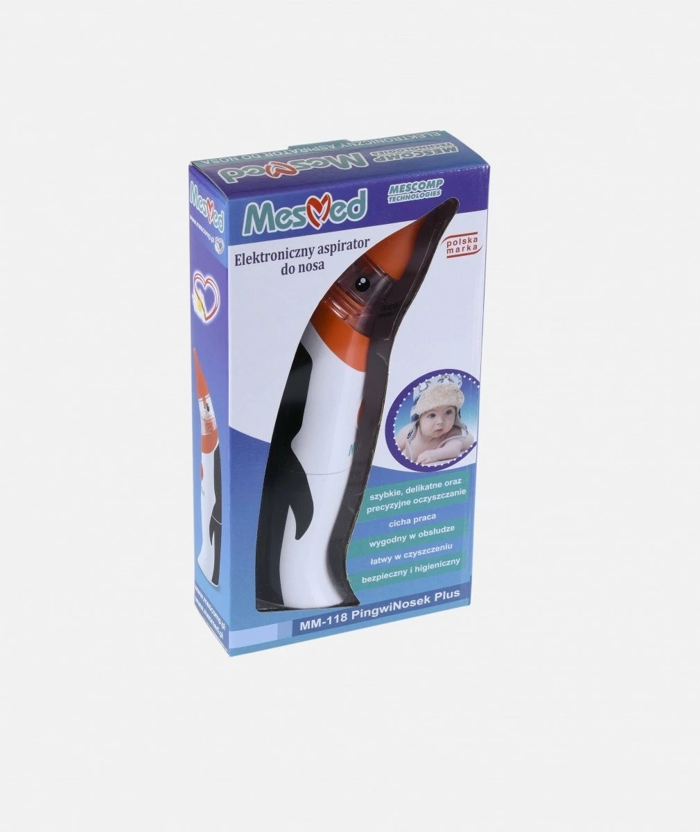 Aspirator hunde elektronik Mesmed MM-118 Pingwinosek, për fëmijë, zi/portokalli
