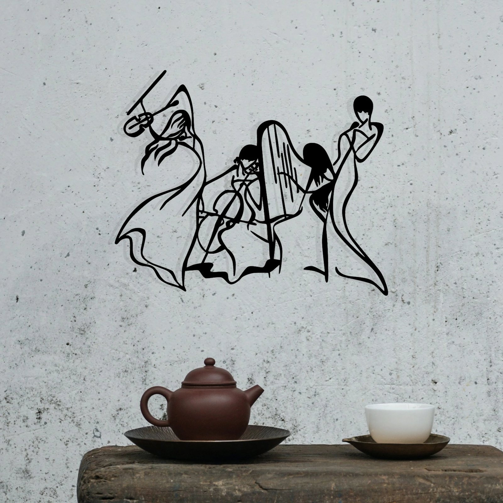 Aksesor dekorativ metalik për mur Wallity, Alba S