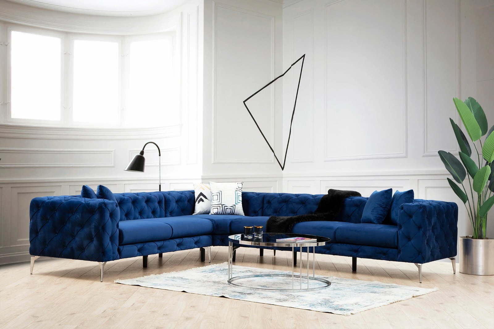 Këndore Atelier del Sofa, Como Left, ngjyrë blu e errët
