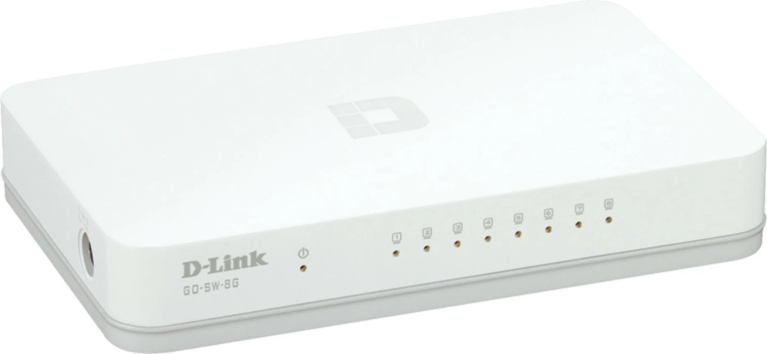 Switch D-Link GO-SW-8G/E, 8 porta, Gigabit Ethernet, i bardhë