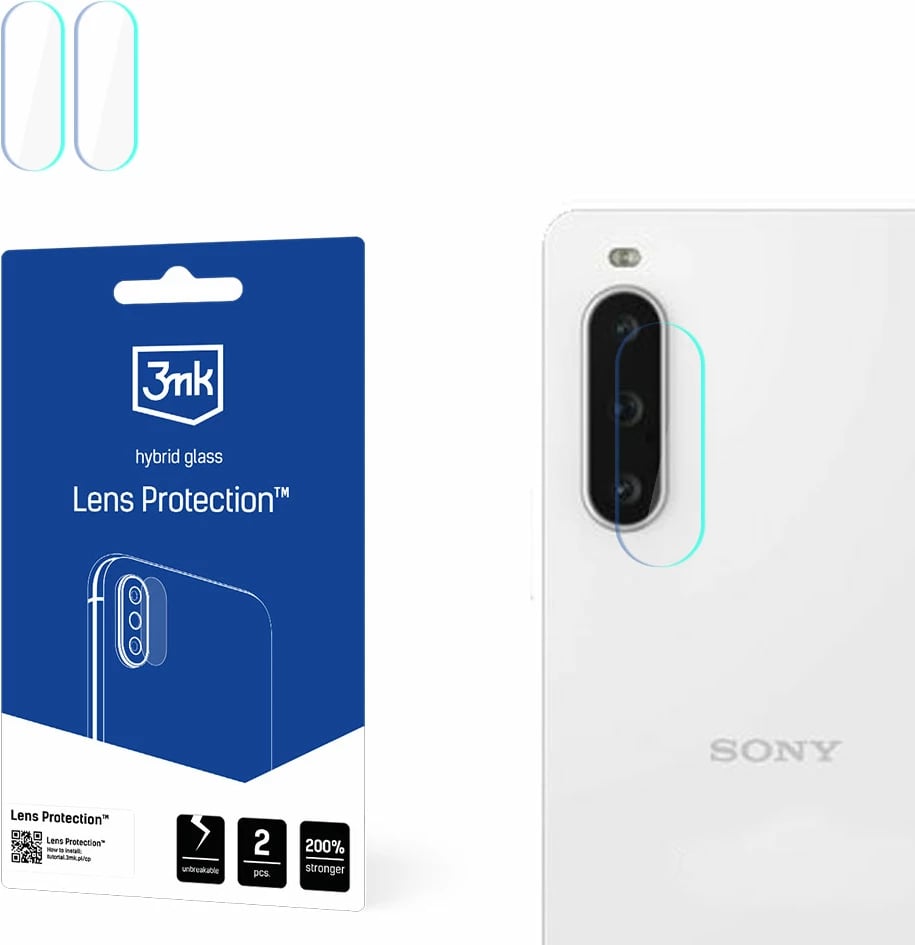 Mbrojtës xhami hibrid për kamerë, 3mk Protection, për Sony Xperia 10 V, Transparent