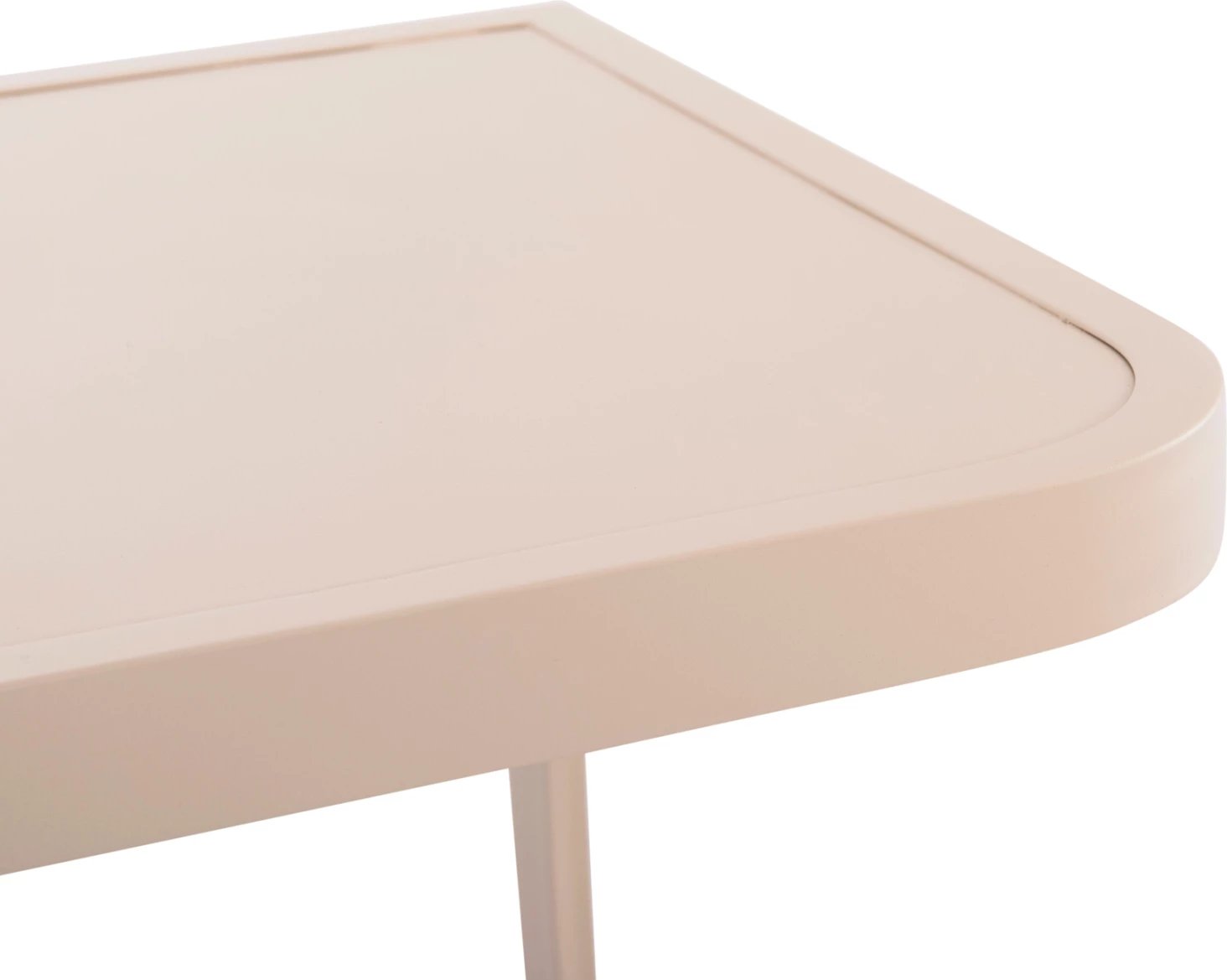 Tavolinë anësore për shezlong, alumin, ngjyrë shampanjë, RICKON FH6324.04, 45x48x49.5cm