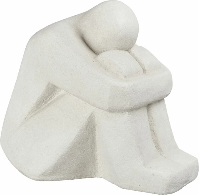 Figurë dekorative Harper, polirezine e bardhë, 43x30x37 cm