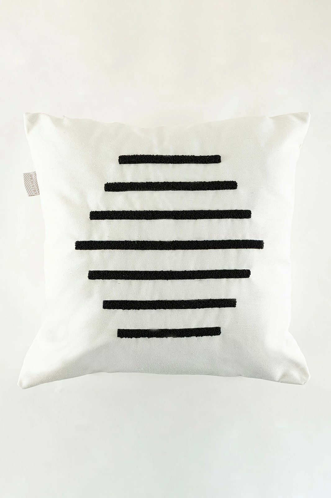 Jastëk dekorativ Evila Originals, liri, ngjyrë e zezë, 43x43cm