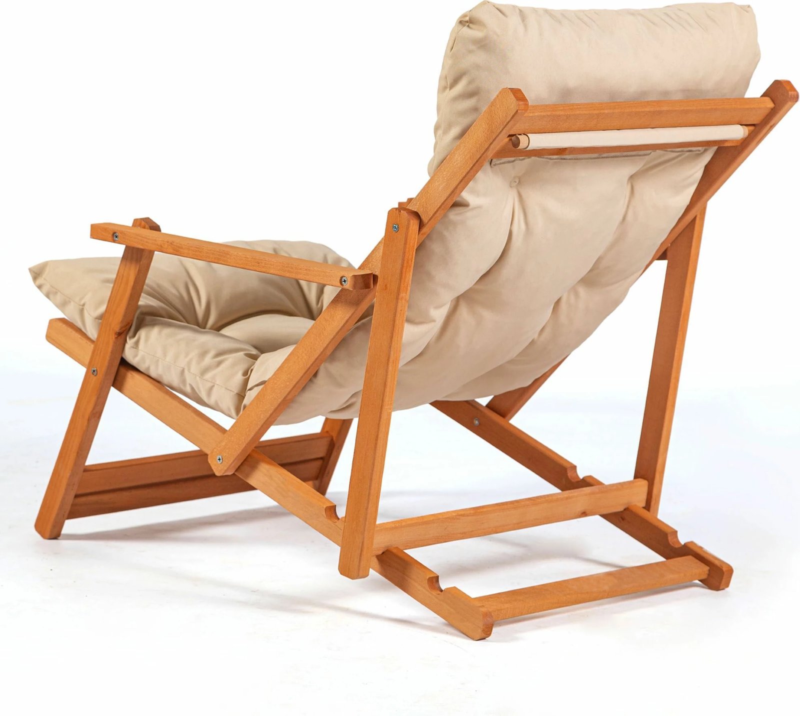 Set tavolinë me karrige për terasë, 3 pjesë, dru ahu, ngjyrë kafe dhe krem, My007