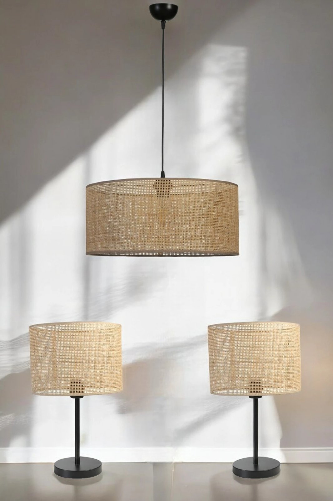 Set llambë tavani dhe llambë tavoline Opviq, 8870-4, bezhë