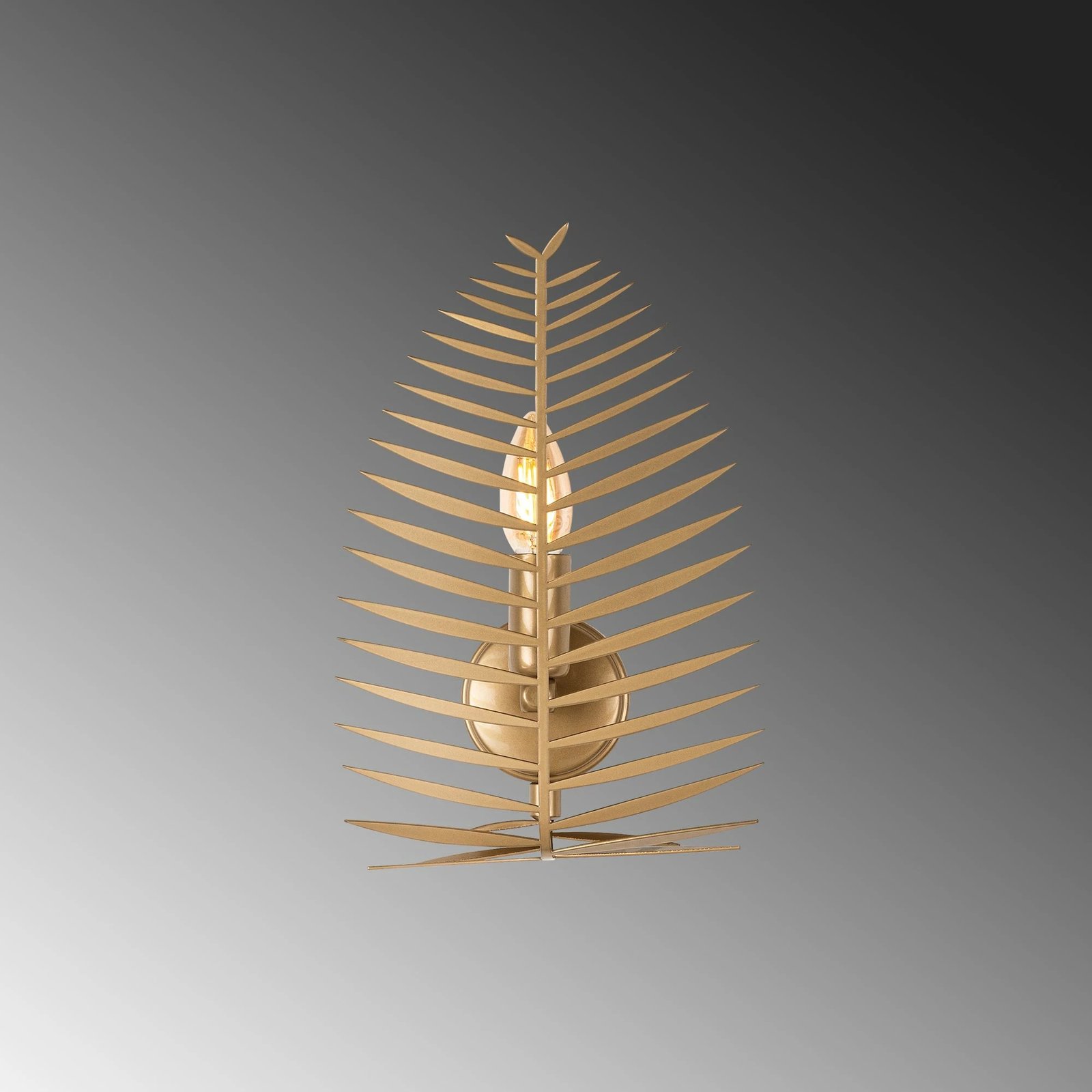 Llambë muri Opviq, Leaf, ngjyrë ari, 20x30x8 cm Llambë muri Opviq, Leaf, ngjyrë ari, 20x30x8 cm