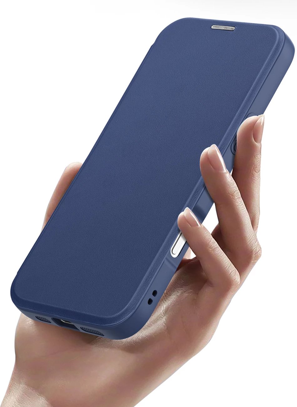 Mbështjellës Dux Ducis Skin X Pro për iPhone 17 Air me MagSafe dhe portofol, Kaltër