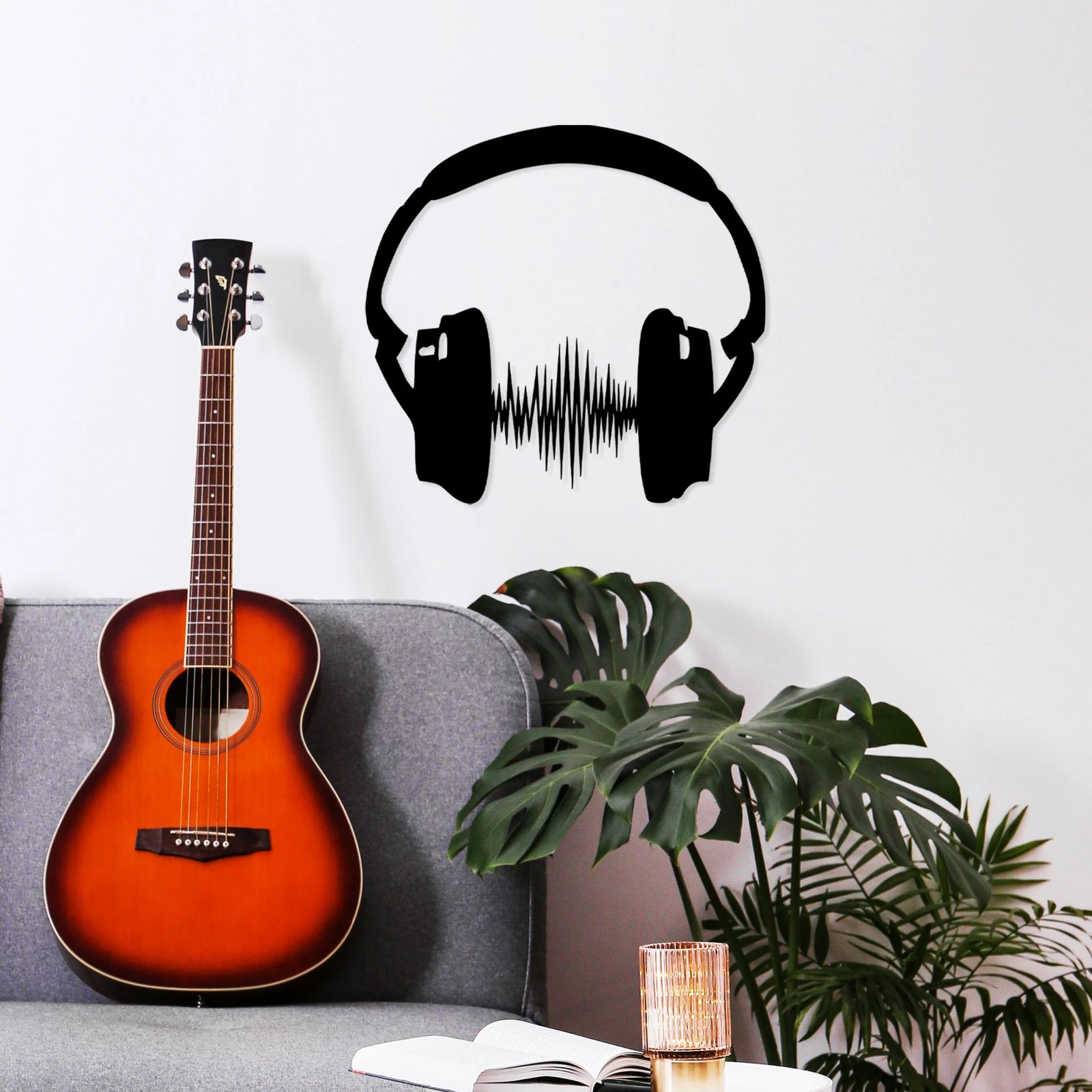 Aksesor dekorativ metalik për mur, Wallity, Just Music