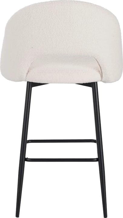 Karrige për bar Masebo, ngjyrë e bardhë, këmbë metalike të zeza, 48x52x97cm