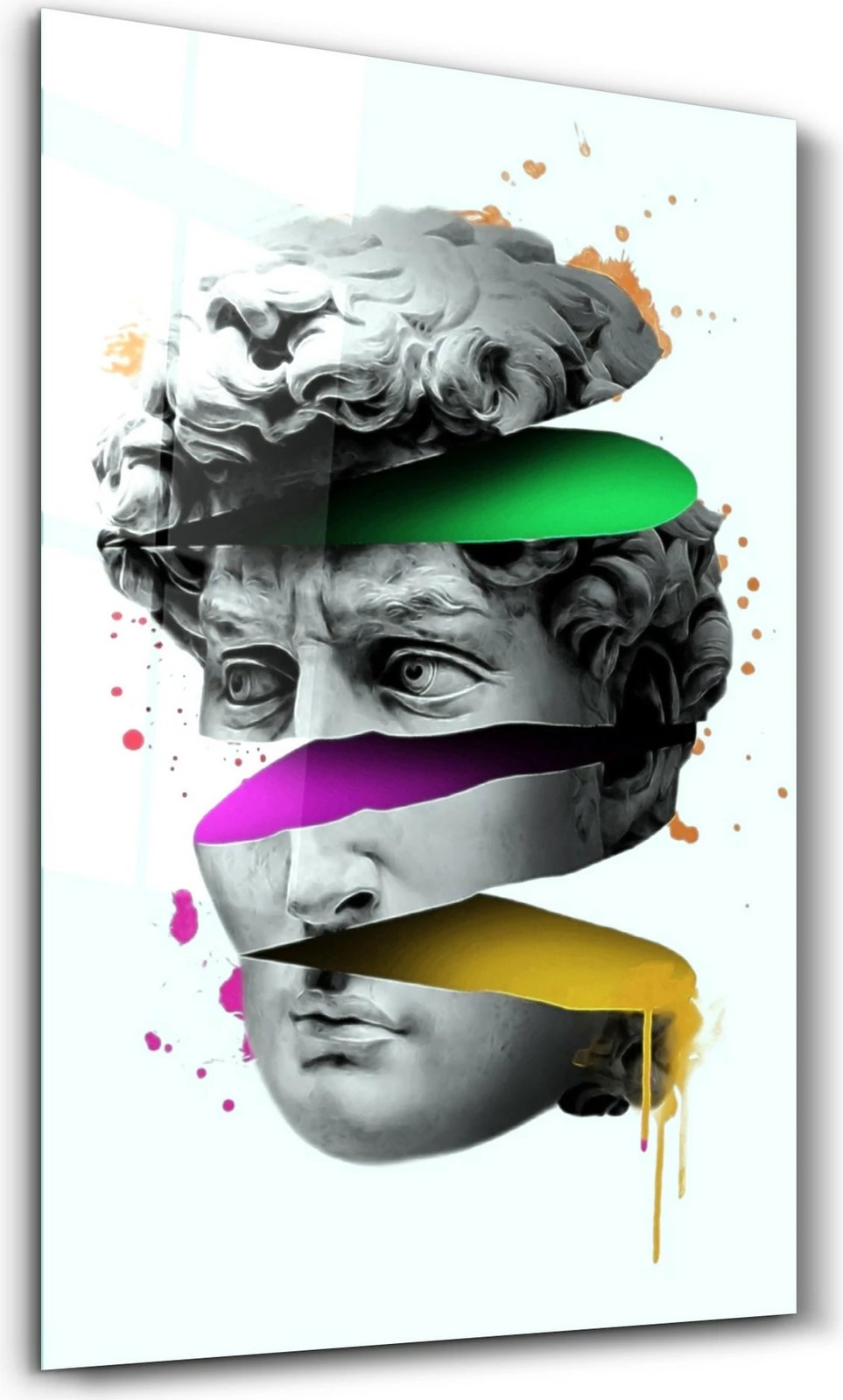 Pikturë dekorative prej xhami të temperuar, shumëngjyrëshe, CAM-1092, 46x72 cm