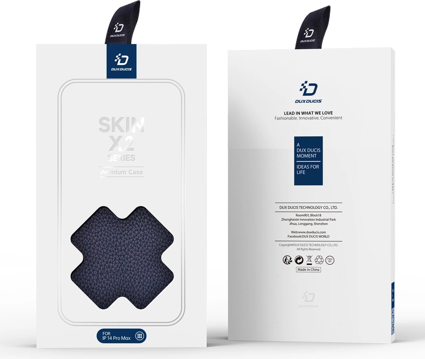 Mbështjellës Dux Ducis Skin X2 për iPhone 14 Pro Max, me kapak magnetik, Blu