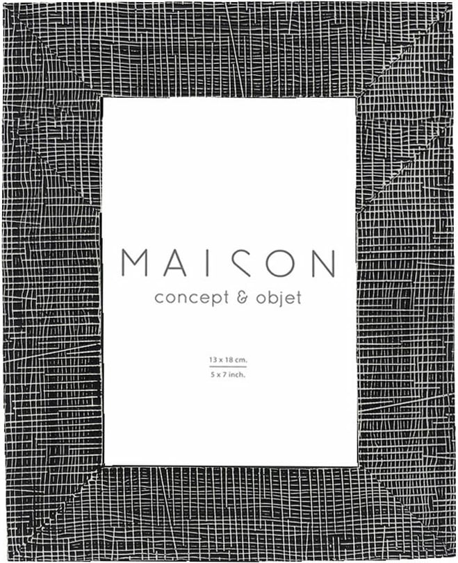 Kornizë Olaf për foto, polirezine, ngjyrë e zezë dhe e bardhë, 19x2x24 cm