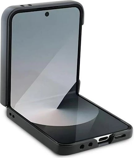 Mbështjellës DKNY për Samsung Galaxy Z Flip 6, lëkurë, i zi