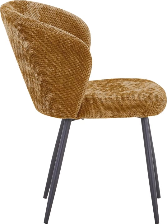 Karrige Karg, set prej 2 copë, stof deveje, këmbë metalike të zeza, 57x62x80cm