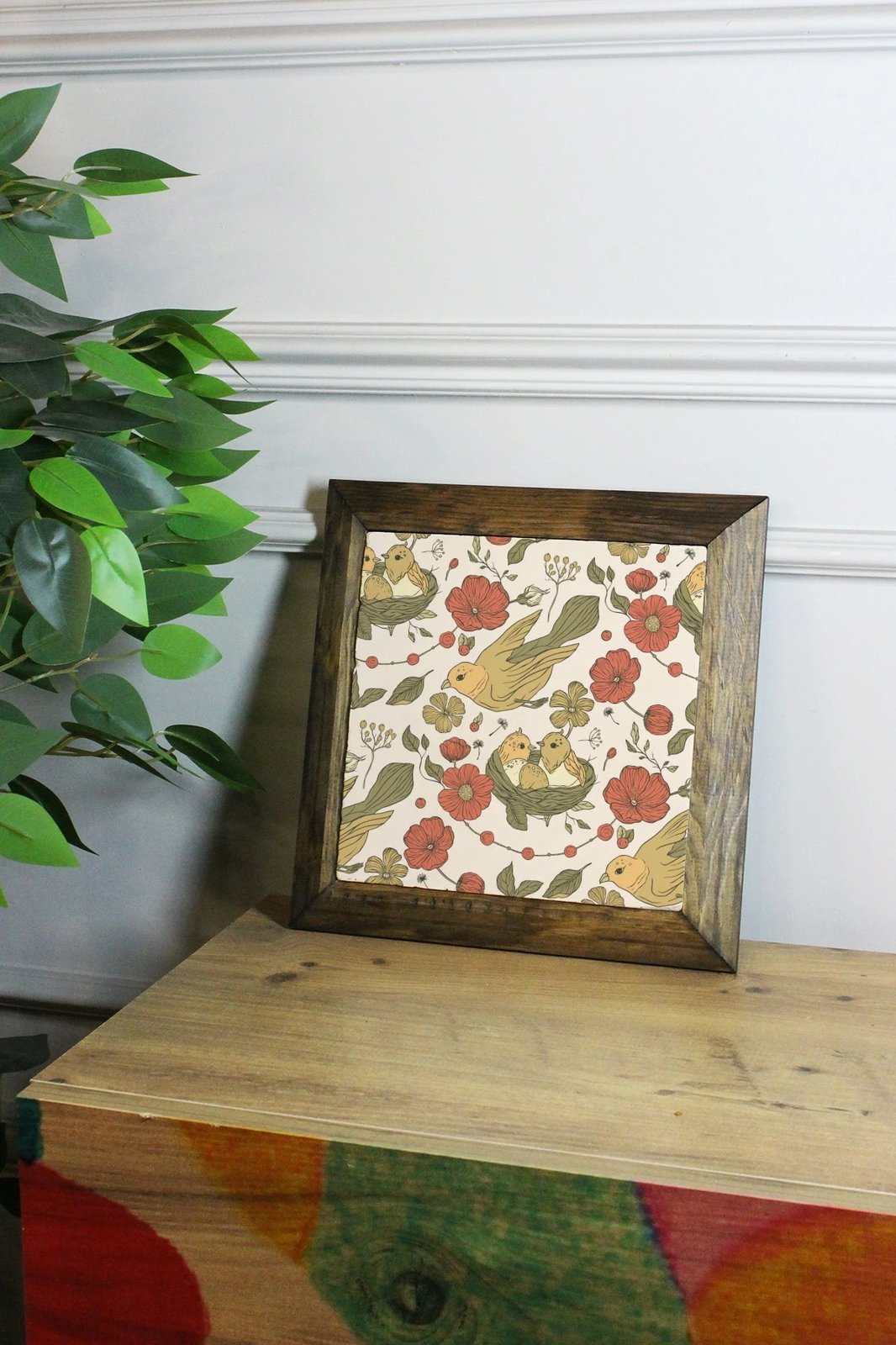 Pikturë dekorative me kornizë, Wallity, Ersytastablo25 - 16, shumëngjyrëshe, 15.5x15.5cm