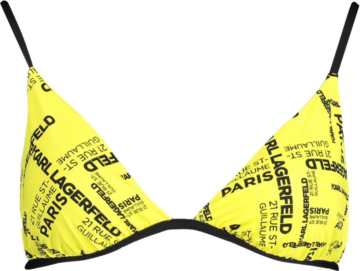 Bikine top KARL LAGERFELD BEACHWEAR femra, e verdhë