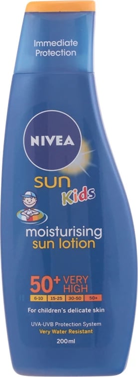 Losion për diell për fëmijë Nivea Sun Kids SPF50, 200ml Losion për diell për fëmijë Nivea Sun Kids SPF50, 200ml