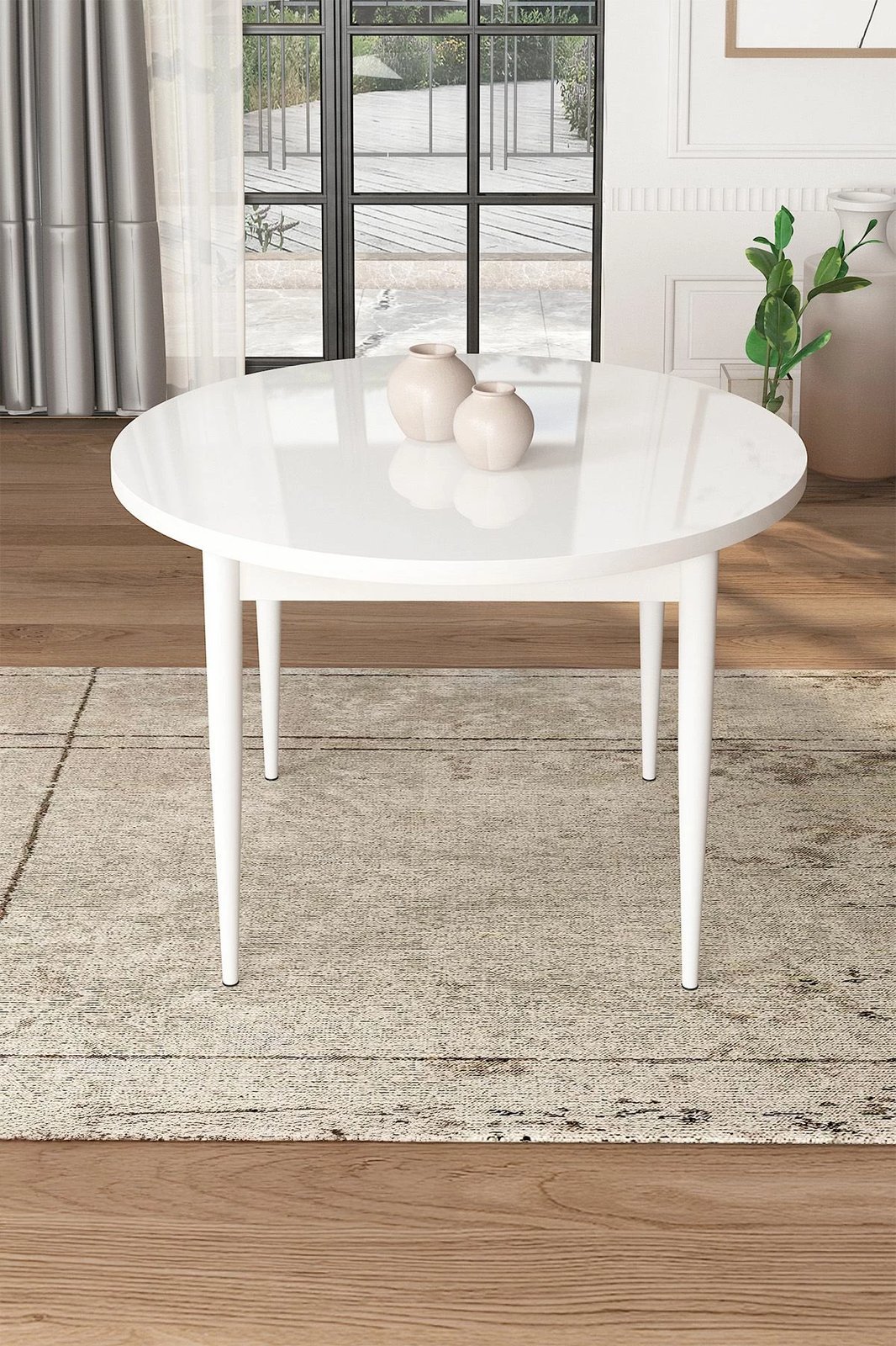 Tavolinë ngrënieje Hanah Home, Tor, e bardhë