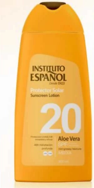 Losion për diell Instituto Español Aloe Vera SPF20 300ml