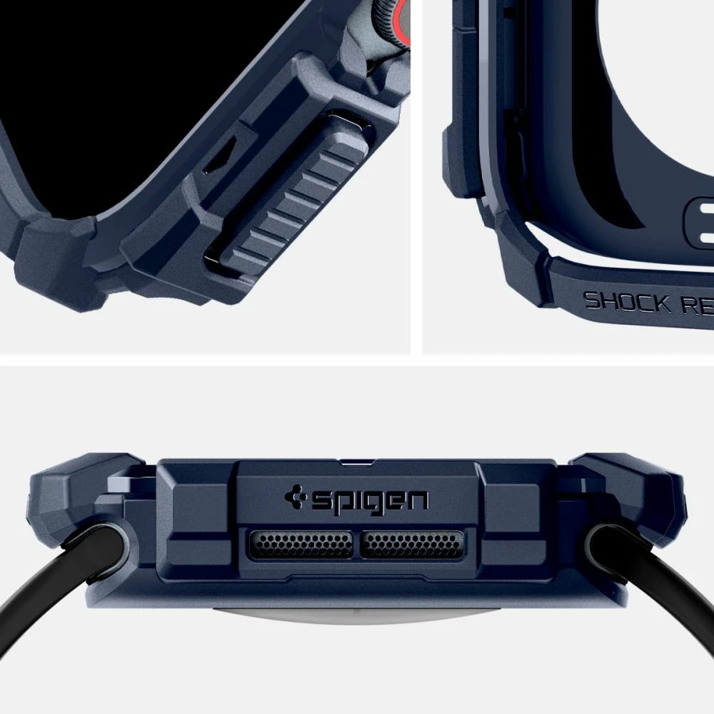 Mbështjellës Spigen Rugged Armor për Apple Watch 10, 46mm, Blu