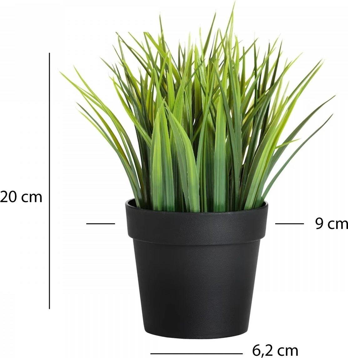 Vazo dekorative Evila Originals, 241348, e zezë dhe e gjelbër