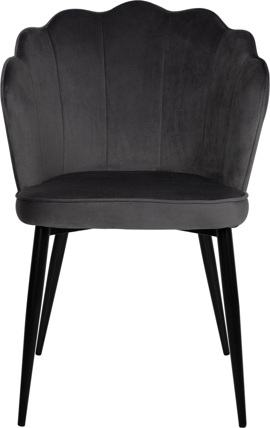 Karrige AVIE FH8737.01 kornizë metalike dhe kadife gri 48x48x85Hcm., set prej 2 copë