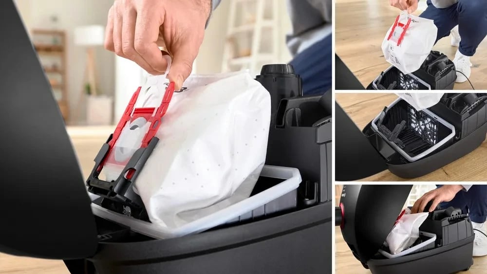 Fshesë me korent BOSCH Serie 4 BGB41POW1, 850 W, me qese, e zezë