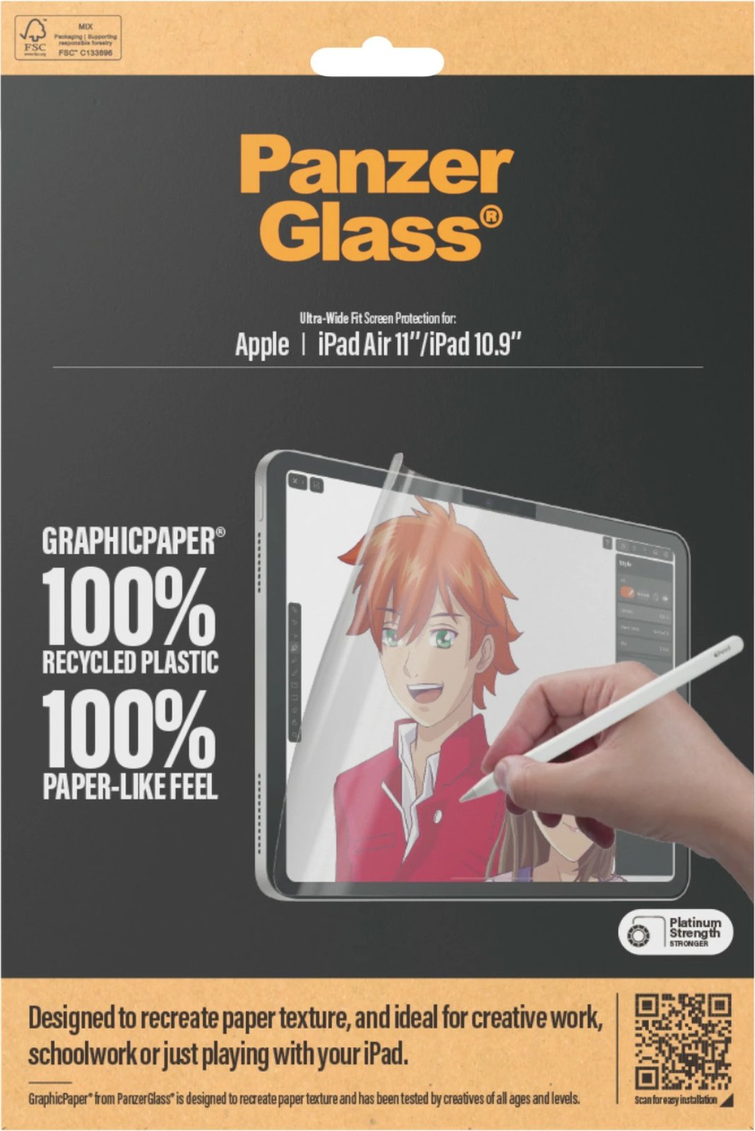 Mbrojtës ekrani PanzerGlass për iPad Air 11, iPad 10.9, paper-like, transparent