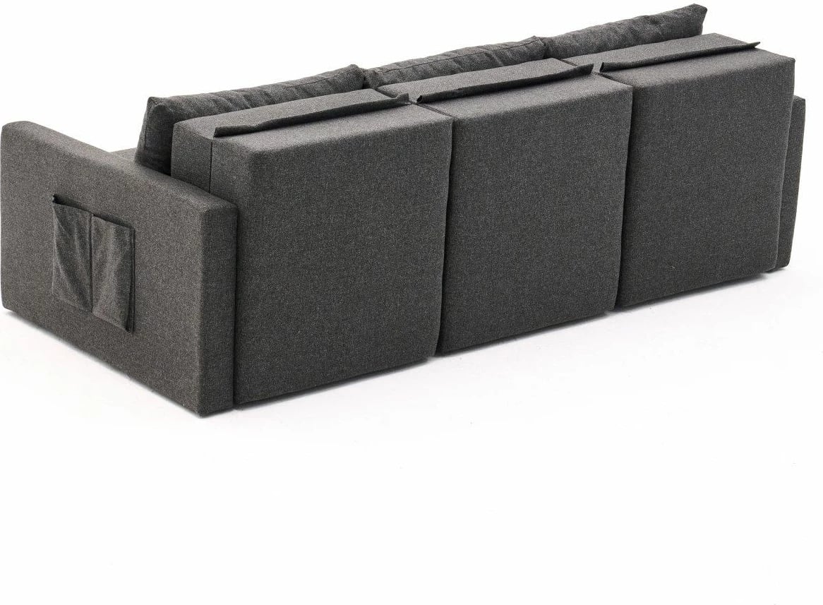 Divan-krevat 3 vendesh, Atelier del Sofa, Saros, ngjyrë antracit
