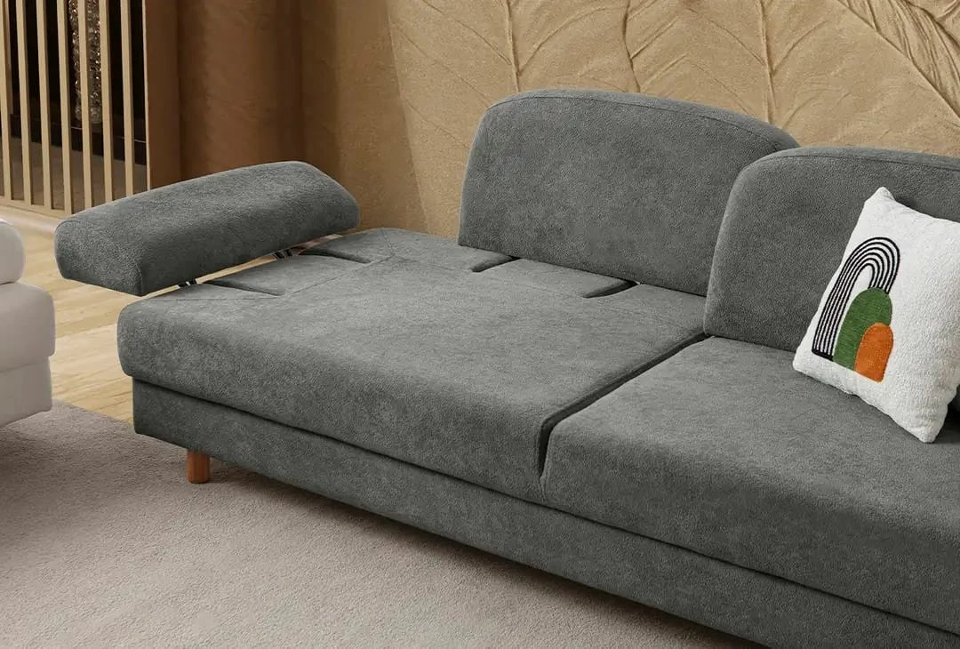 Divan-krevat treshe, ngjyrë antracit, Atelier del Sofa, Aries