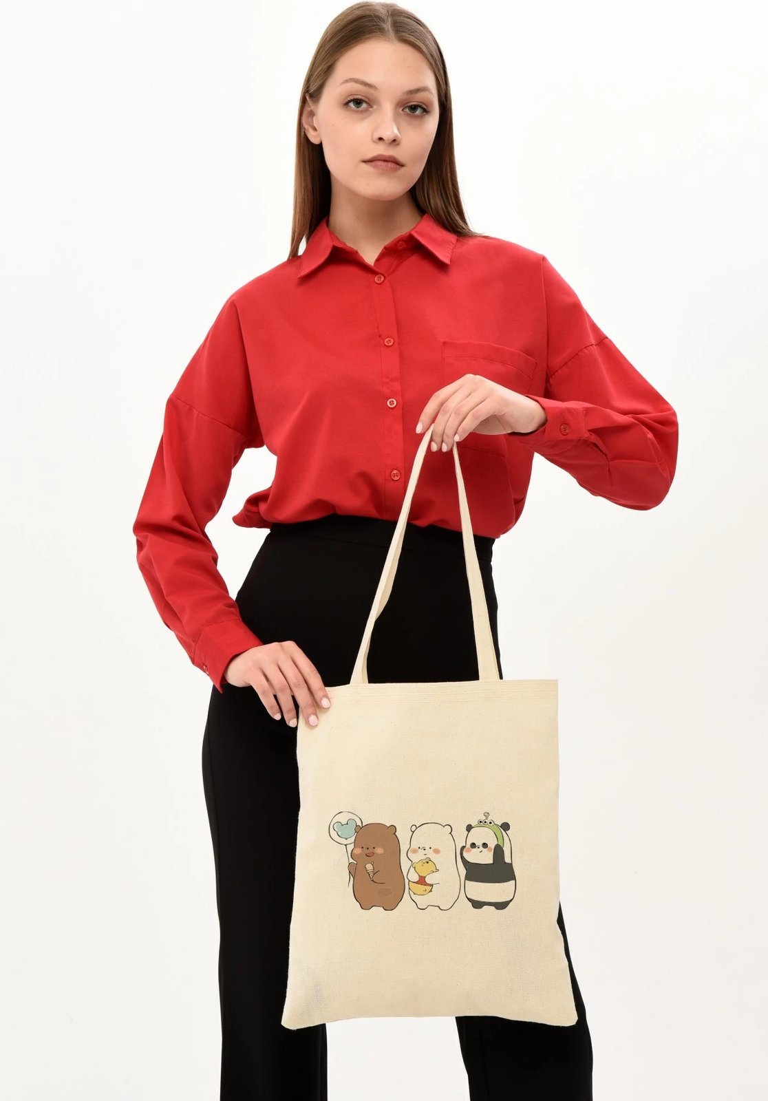 Çantë tote Zoozie Bags, krem, 1021