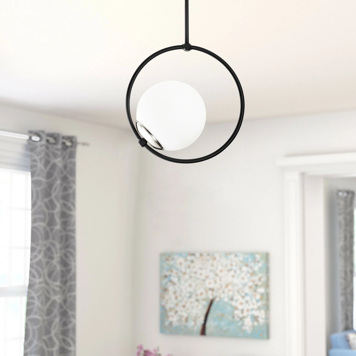 Llambë tavani Opviq, Dolunay - 3901, e zezë-e bardhë