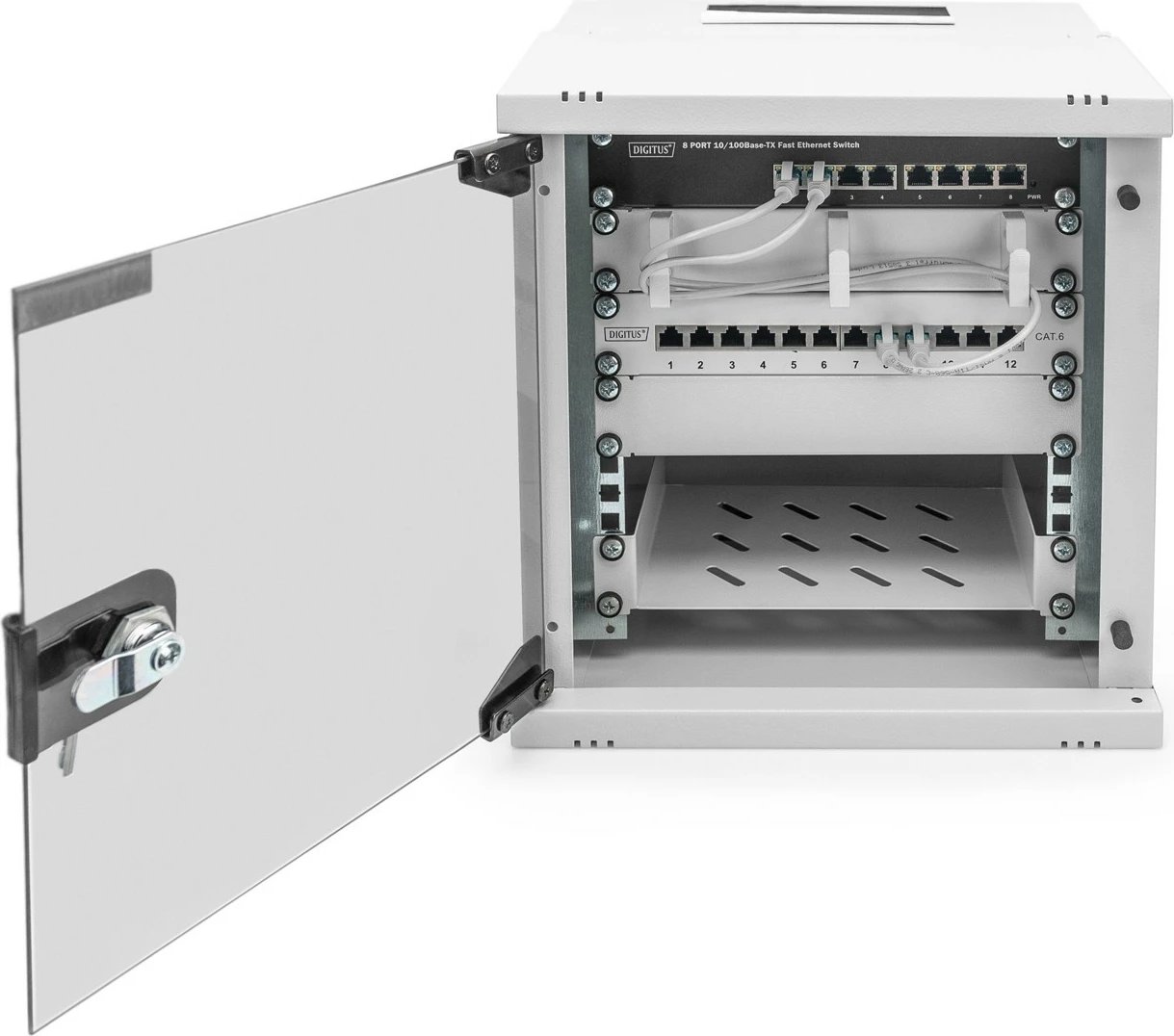 Kasë muri Digitus SOHO PRO 6U 10" gri