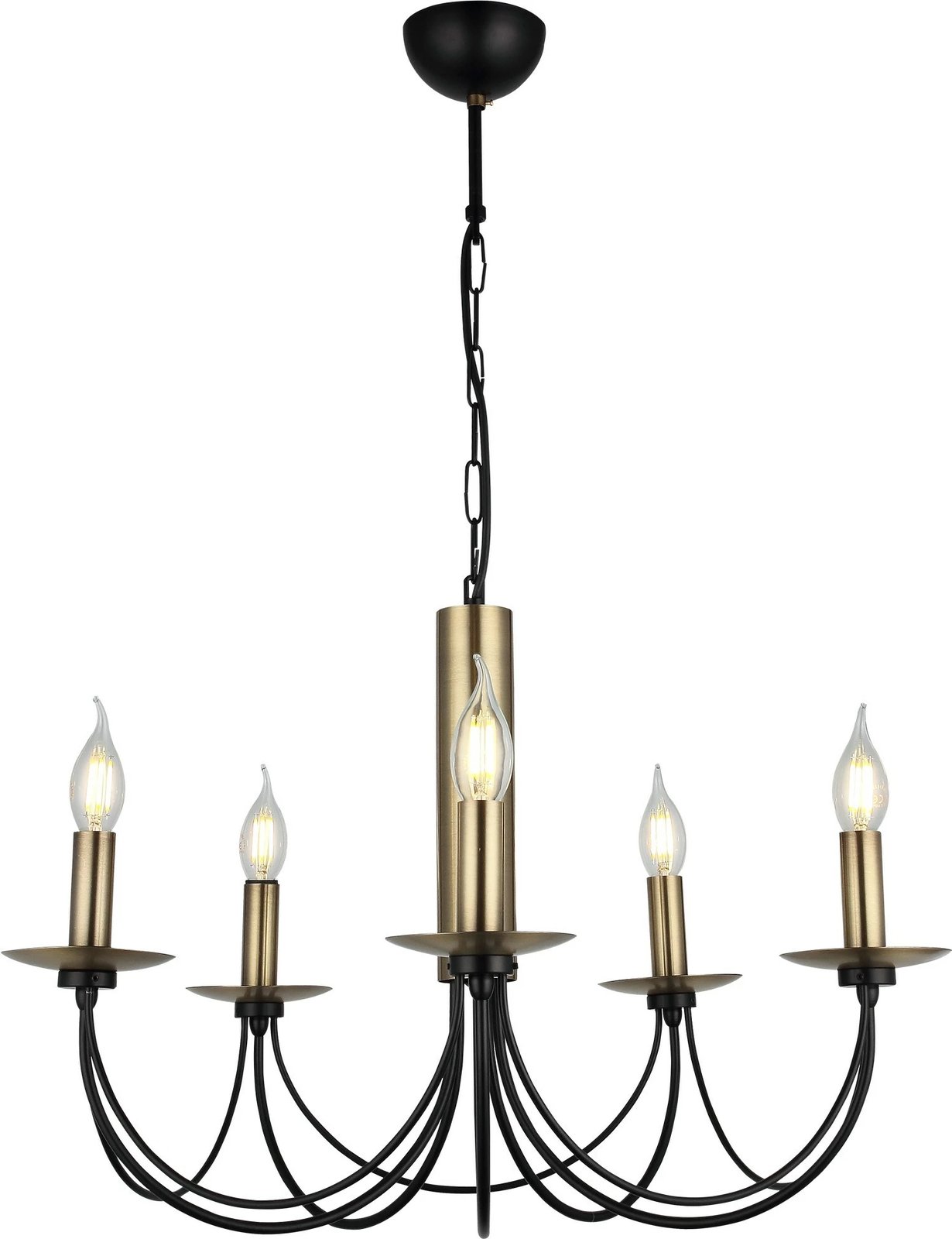 Llambadar Opviq, Dofa, ngjyrë antike e zezë, 5 vende, 62-80cm