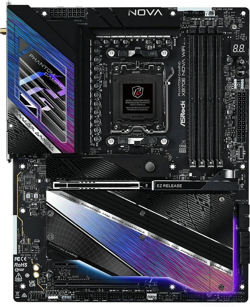 Pllakë amë ASRock X870E NOVA WIFI, Socket AM5, 4x DDR5, ATX, e zezë