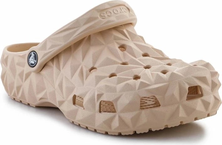 Papuqe Crocs Classic Geometric për meshkuj dhe femra, krem