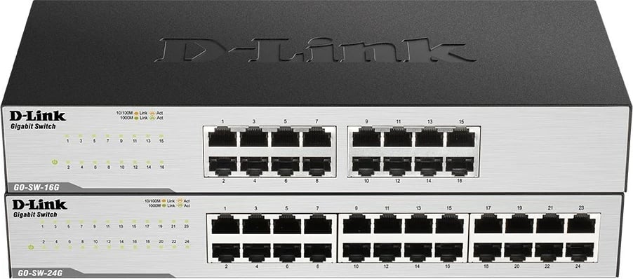 Switch D-Link GO-SW-16G/E, 16 porta, Gigabit, Metalik