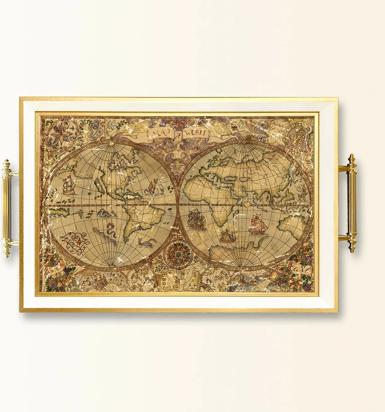 Tabaka prej qelqi Aberto Design, TPB9867, shumëngjyrëshe Tabaka prej qelqi Aberto Design, TPB9867, shumëngjyrëshe