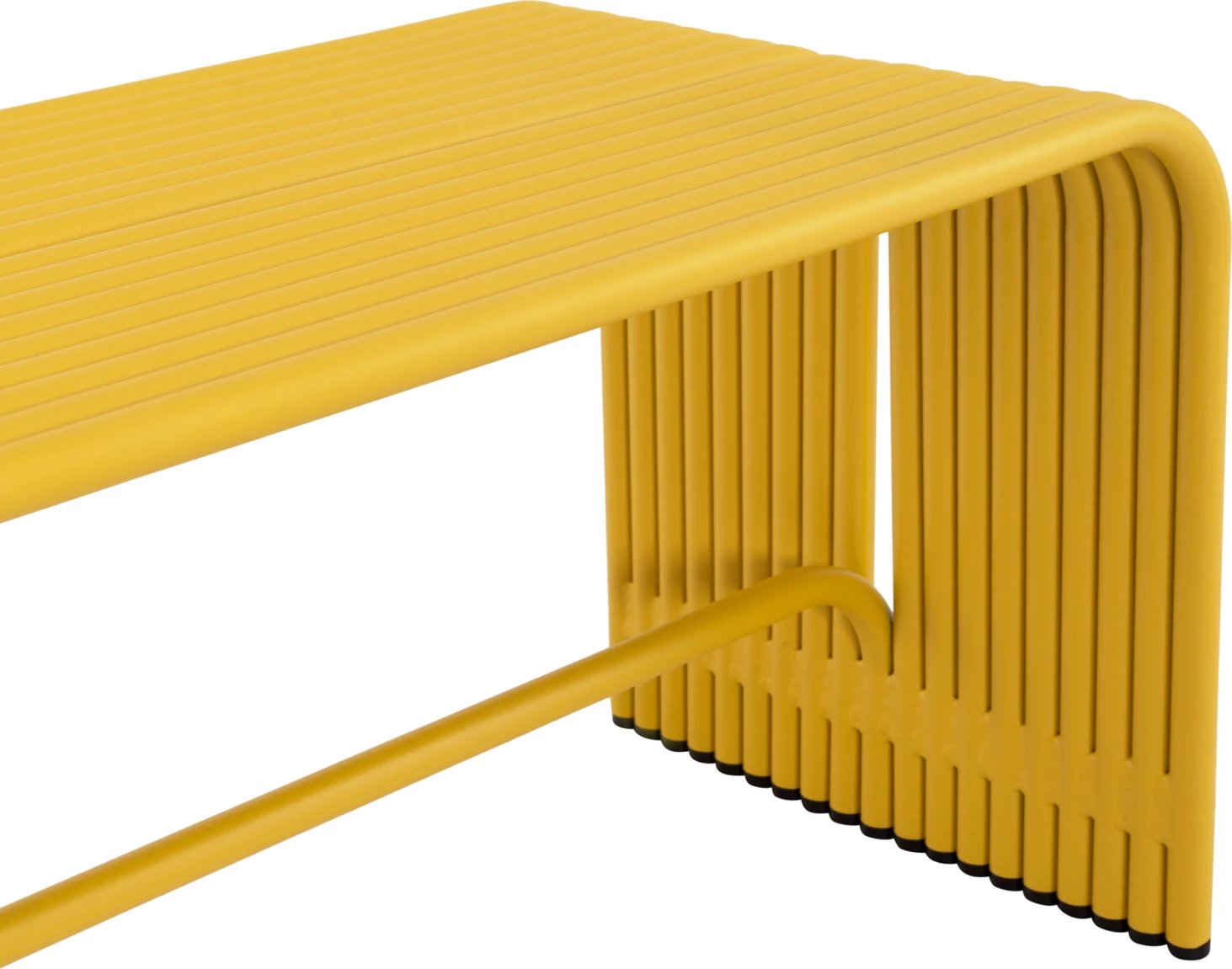 Bankë dy vendëshe INTREPID, alumin, ngjyrë e verdhë, FH6327.06, 109.5x37.5x40.5cm