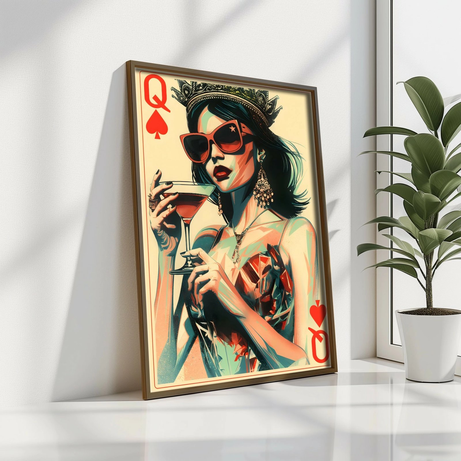 Pikturë dekorative me kornizë MDF, Wallity, GE114-L, shumëngjyrëshe