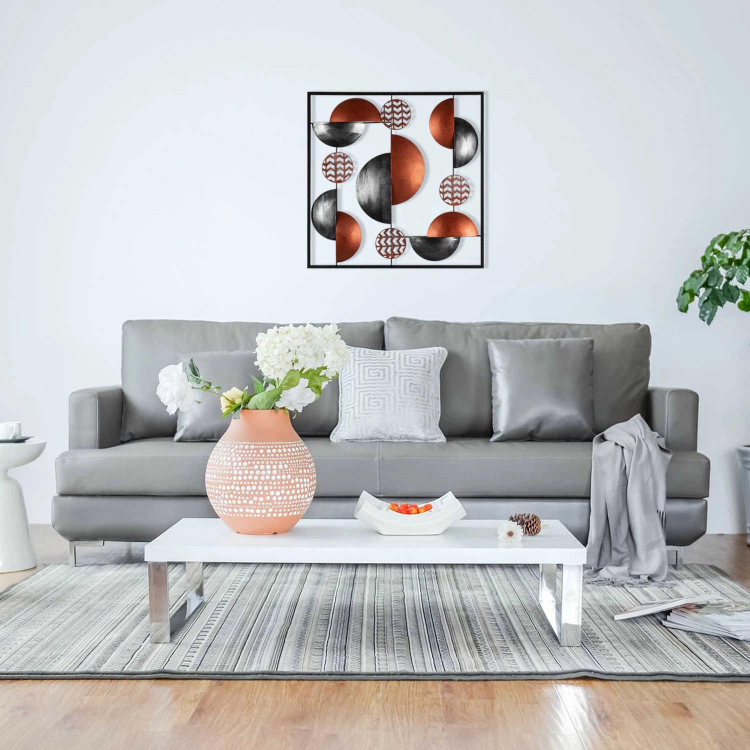 Aksesor dekorativ metalik për mur, Wallity Aurora, CH101-4