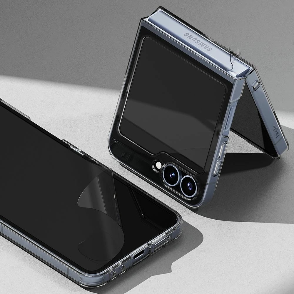 Mbështjellës Ringke 3in1 Protector set për Samsung Galaxy Z Flip 6, 2 copë, Transparent
