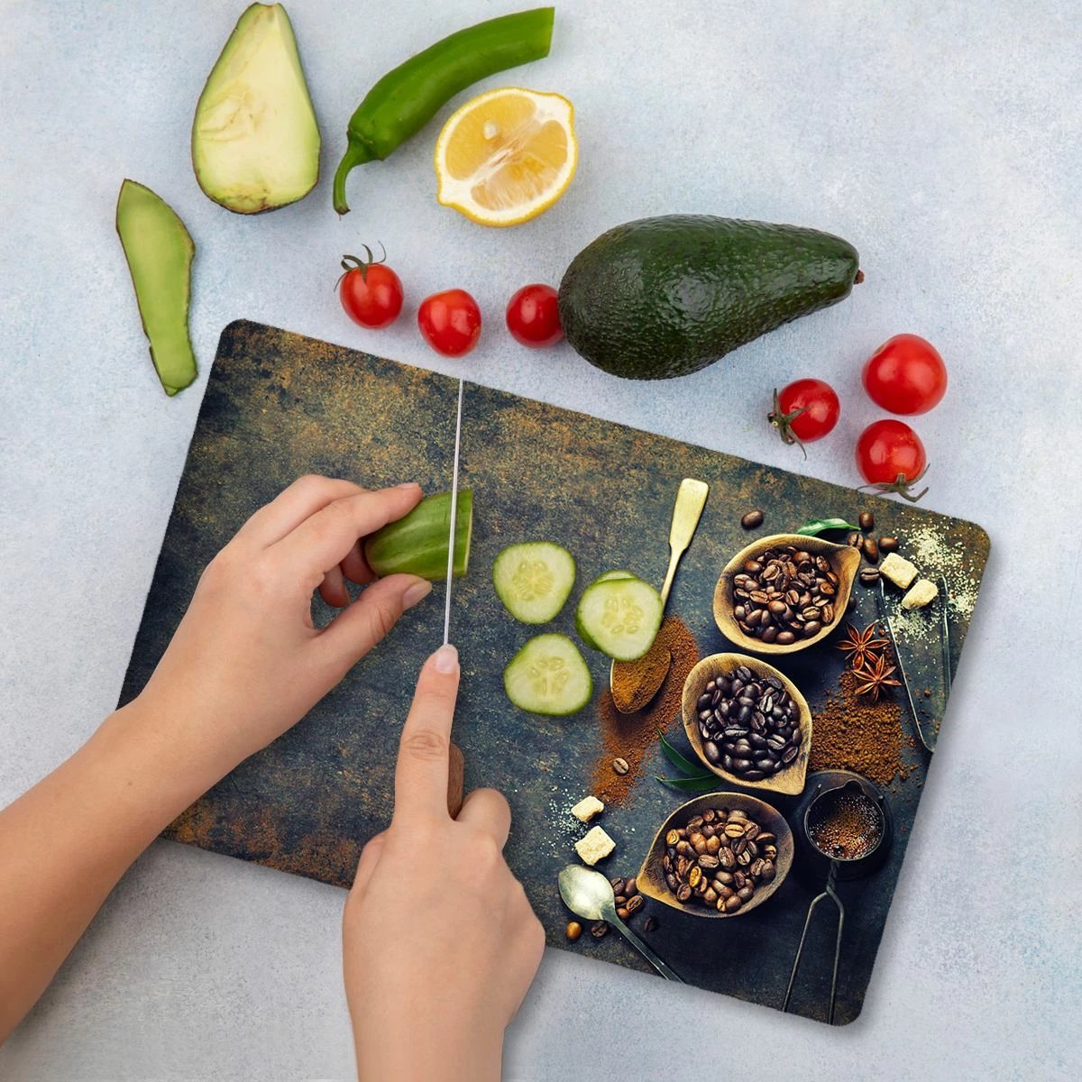 Dërrasë prerëse prej xhami të temperuar, Hermia, Ckt107 - 2535