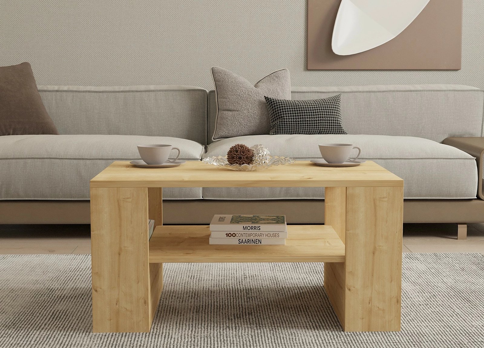 Tavolinë kafeje Hanah Home, Iris, ngjyrë safir